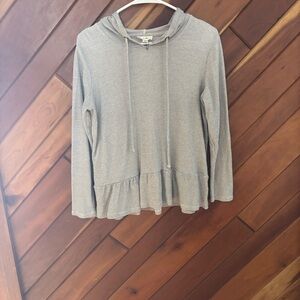 Jane and Delancey Light Peplum Ruffle Knit Top